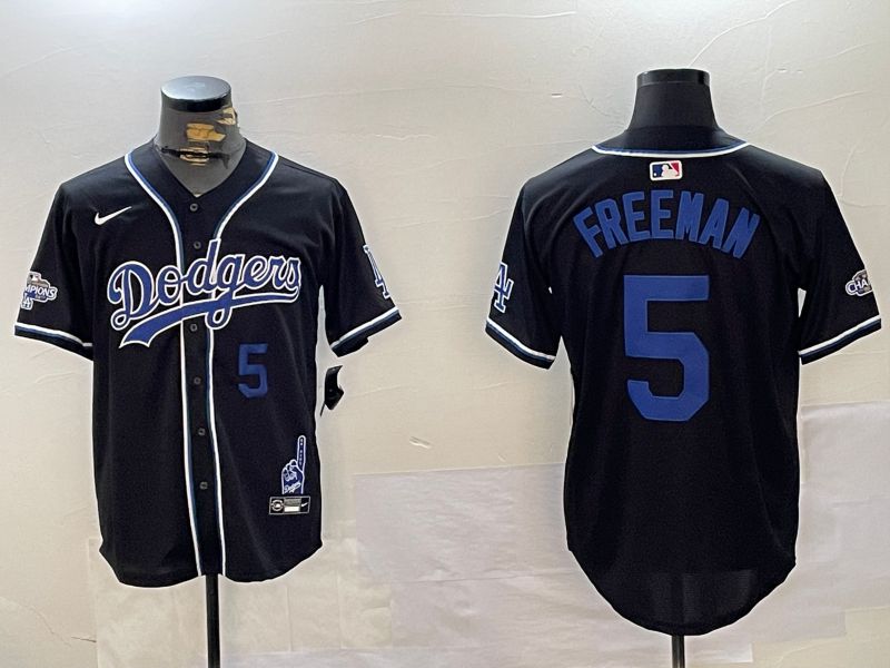 Men Los Angeles Dodgers #5 Freeman Black Game 2024 Nike MLB Jersey style 12023->los angeles dodgers->MLB Jersey